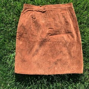 SOLD Vintage Faux Suede Skirt